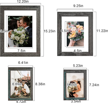 SESEAT Picture Frames Collage, Gallery Wall Frame Set with 11x14 8x10 5x7 4x6 Frames in 3 Different Finishes, Set of 10