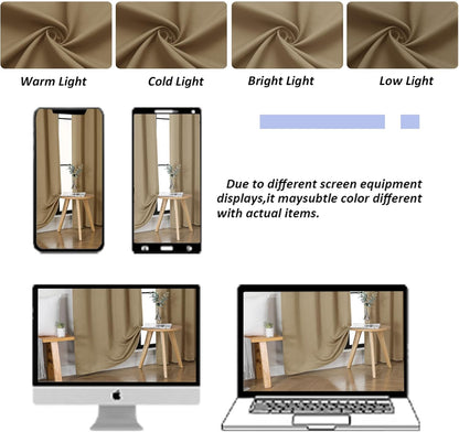 Simplebrand Ava Sage Green Blackout Curtains for Bedroom 63 Inch Length 2 Panels Set, Solid Thermal Insulated Energy Saving Rod Pocket Window Treatment Curtains Blackout Drapes, W40 x L63 Inch, Sage - Colors C