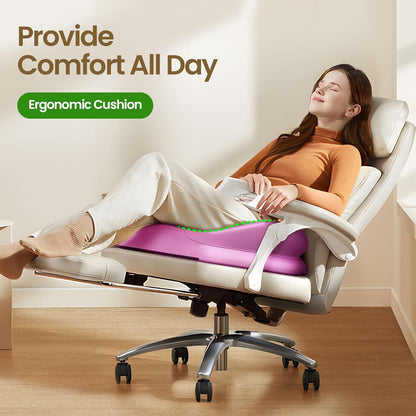 Benazcap Memory Foam Seat Cushion for Office Chair, Ergonomic Chair Cushions for Tailbone Pain Relief, Sciatica & Back Support, Office Chair Cushion & Car Seat Cushion