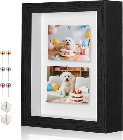 11x14 Shadow Box Display Case Picture Frame with Soft Linen Back, Large Deep Black Shadow Box 11x14 for Flowers Medal Display Case Jersey pet Graduation Memorabilia Baby Ltems Crafts Photos
