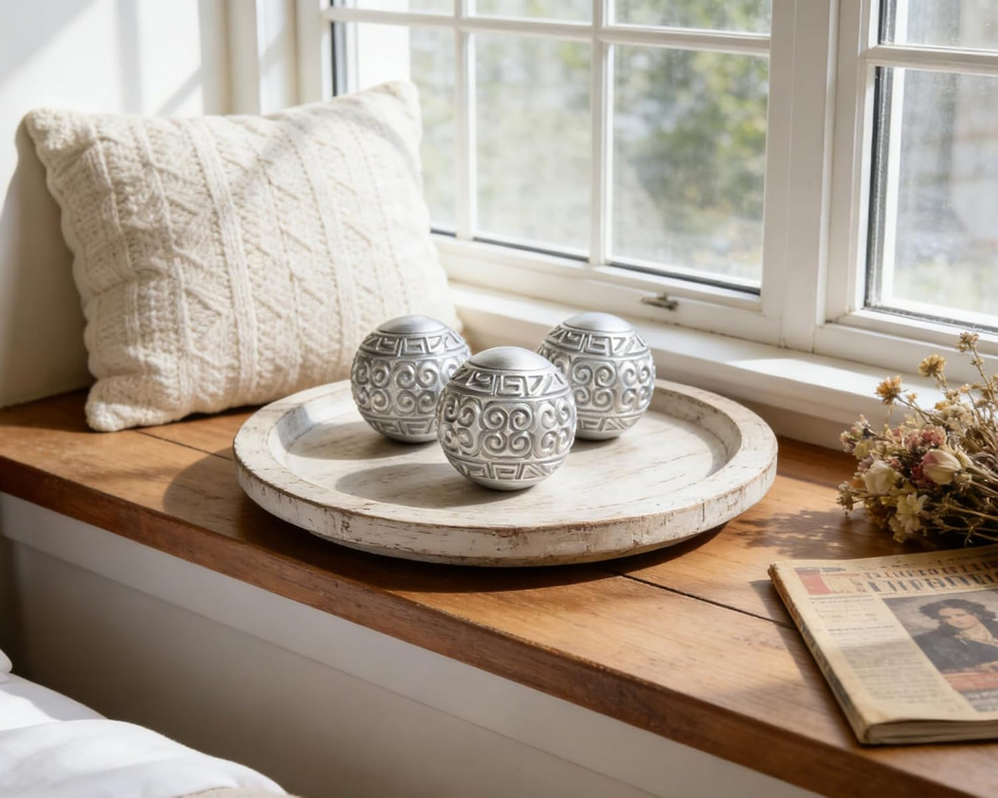3 Pack Gold Decorative Ball for Centerpiece Bowls, 3 inch Orbs Spheres for Home Living Room Coffee Table Centerpieces Shelf Decoration