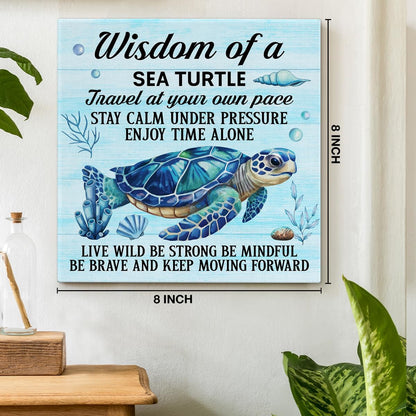 Inspirational Farmhouse Canvas Print Wall Art Decor One Small Positive Thought in the Morning Can Change Your Whole Day Sign Painting Plaque Rustic Home Decoration (8 X 8 Inches, Framed)