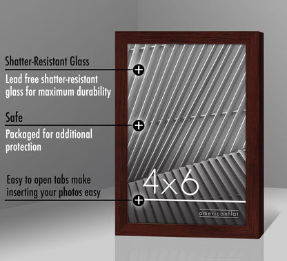 Americanflat 24x36 Poster Frame with Polished Plexiglass - Streamline Collection - Thin Border Picture Frame for Wall Display - Hanging Hardware Included - Black - Colors A