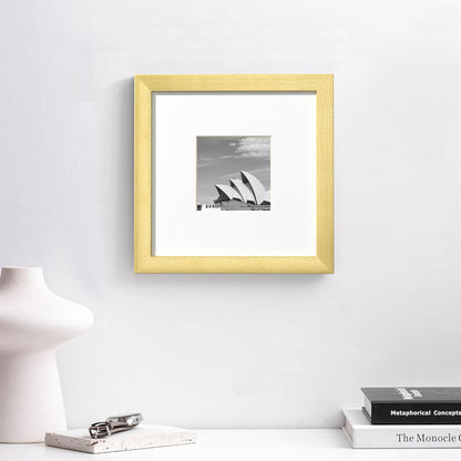 eletecpro 12x12 Picture Frames Set of 9 with Clear Acrylic Cover, Display 8x8 Photos with Mat or 12x12 Without, Classic and Sturdy Square Collage Gallery Wall Decor, Easy Wall Mount, Black