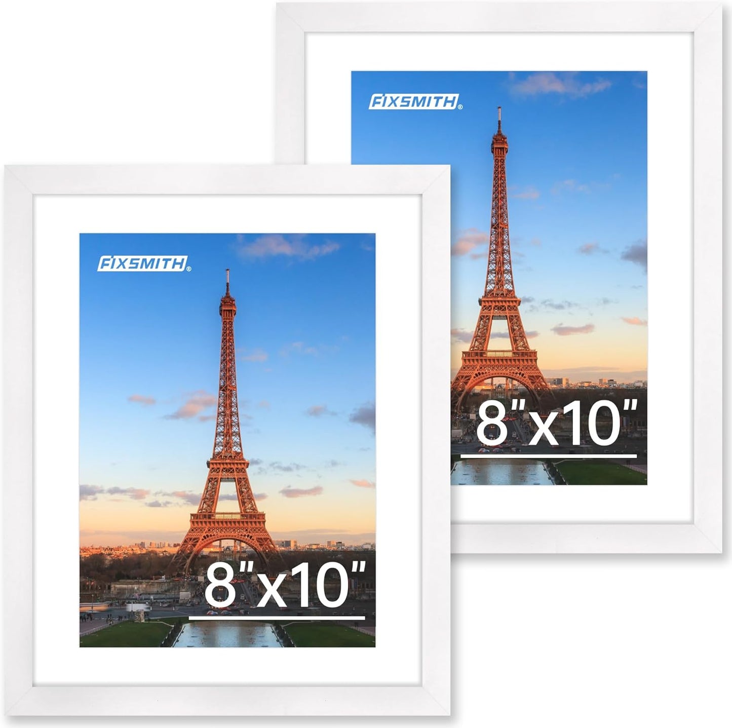 FIXSMITH 10 Pack Picture Frames Collage Wall Decor for Mounting or Tabletop Display, Gallery Wall Frame Set with Two 8x10 Black Frames, Four 5x7 Frames and Four 4x6 Frames, Multi-Pack Photo Frame Set