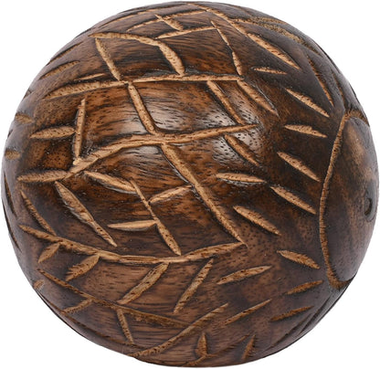 Samhita Decorative Mango Wood Round Balls Set of 3 for Home Decor Modern Decorative Balls for Living Room, Bedroom, Kitchen, Bathroom, Office.