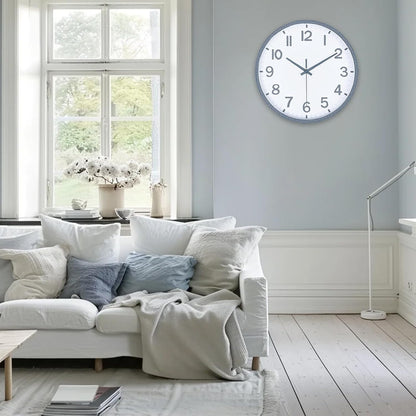 Wall Clocks Battery Operated 8 inch Modern Wall Clock,Silent Non Ticking Wall Clock for Living Room Bedroom Kitchen Office Classroom Decor (Green White)