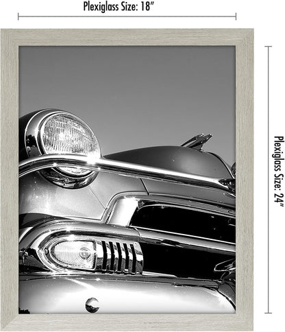 Americanflat 16x20 Picture Frame with Polished Plexiglass - Black Picture Frame - Wide Photo Frames Made of Engineered Wood for Vertical or Horizontal Wall Display - Epic Collection - Black - Colors B