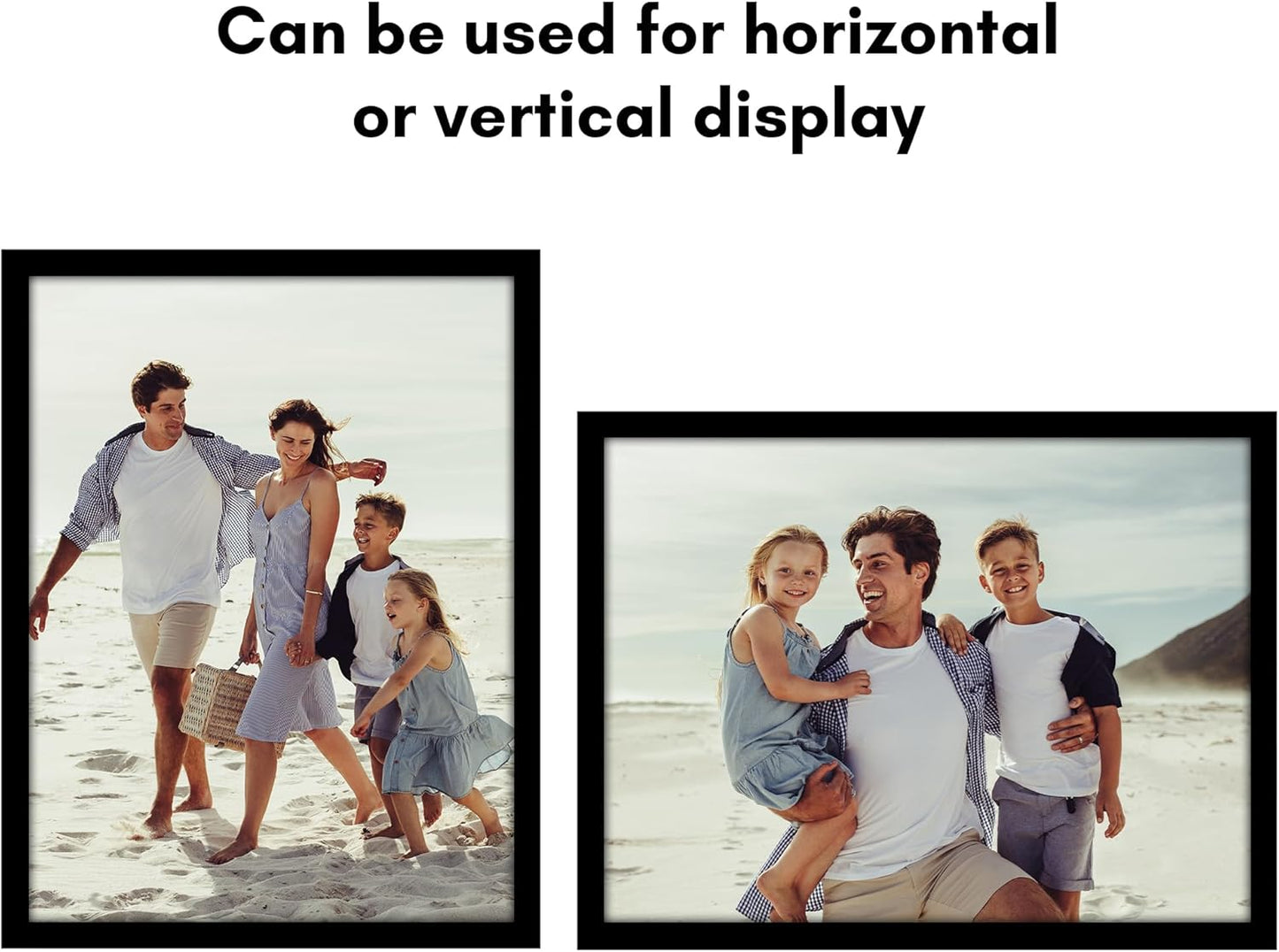 Americanflat 16x20 Picture Frame with Polished Plexiglass - Black Picture Frame - Wide Photo Frames Made of Engineered Wood for Vertical or Horizontal Wall Display - Epic Collection - Black - Colors C
