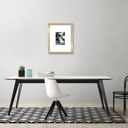 Americanflat 11x14 Picture Frame with Shatter-Resistant Glass - Use as 5x7 Frame with Mat or Display 11x14 Photo Without Mat - Signature Collection - Picture Frames for Wall Display - Black