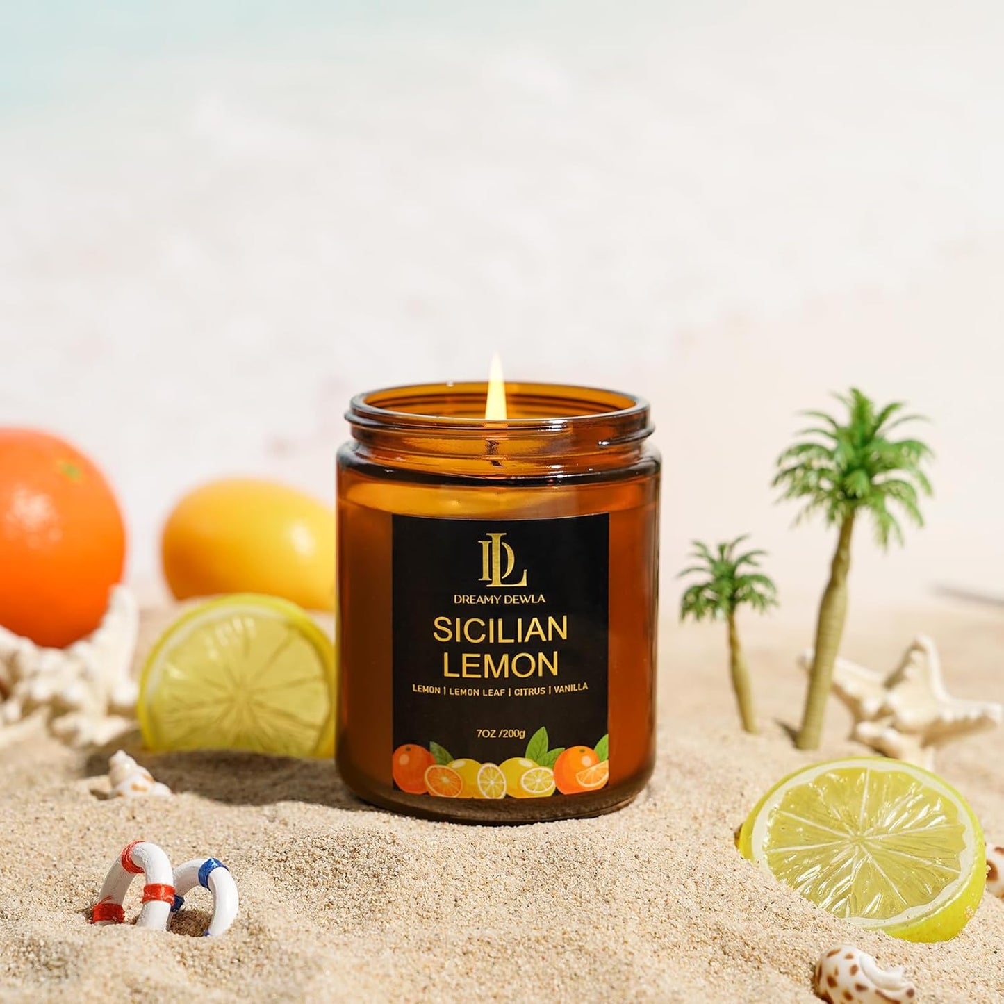 Scented Candles Set, 4 Pack Soy Candles for Home Scented, Candle Gifts for Men Women, Scents of Pineapple Cocktail/Coconut Vanilla/Pink Sands/Bahamian Breeze