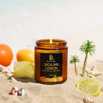 Scented Candles Set, 4 Pack Soy Candles for Home Scented, Candle Gifts for Men Women, Scents of Pineapple Cocktail/Coconut Vanilla/Pink Sands/Bahamian Breeze