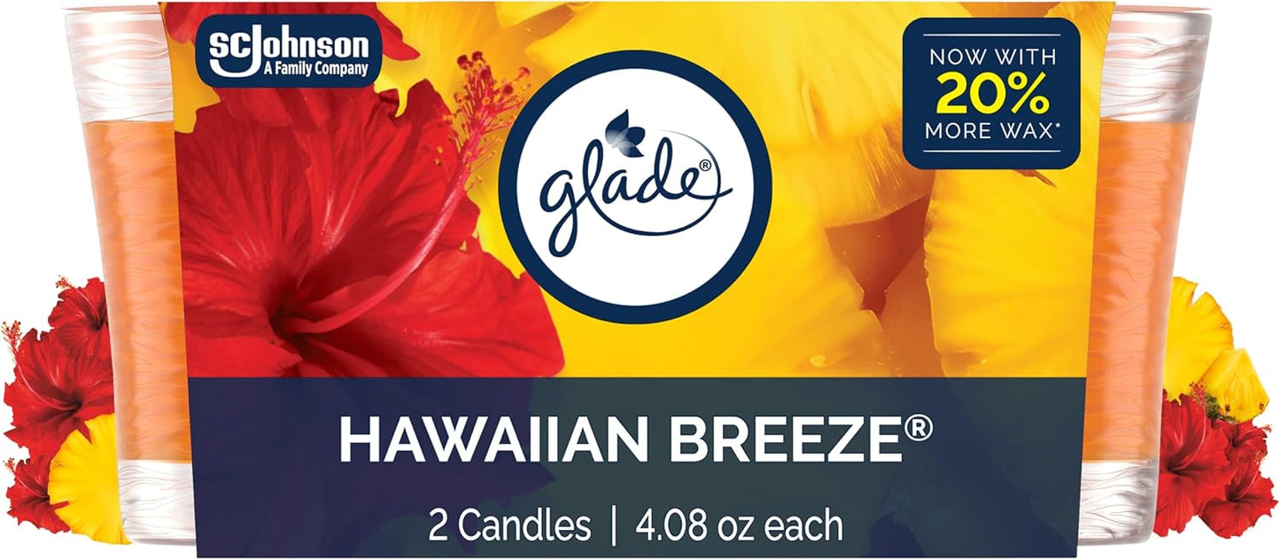 Glade 1-Wick Scented Candle Jar, Angel Whispers, Air Freshener Infused with Essential Oils, 4.08 Oz, 2 Count