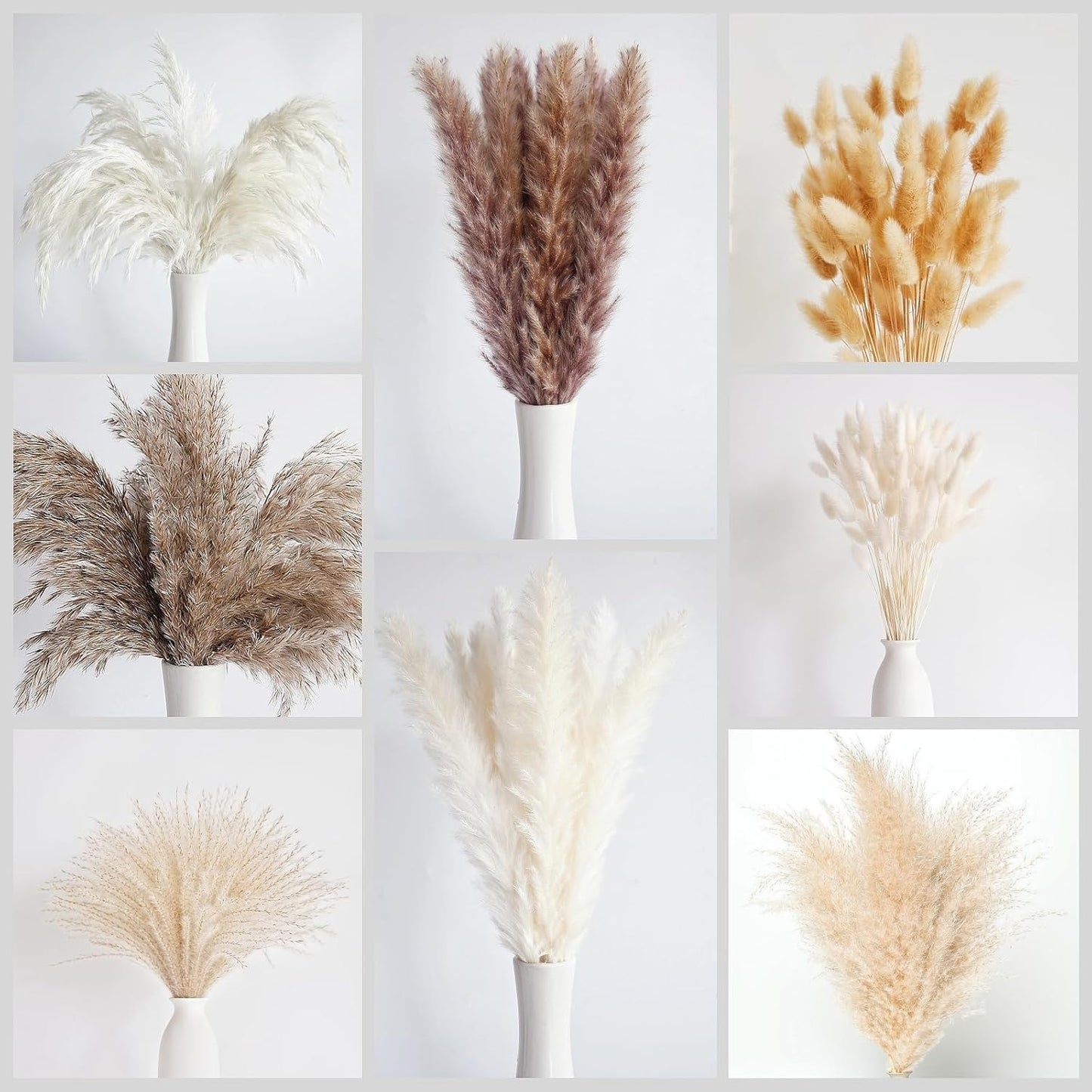 40" inch 10 Stems Pampas Grass Decor Tall, Pampas Grass Bouquet, Natural Dried Flowers for Wedding, Natural Home Decor, Wall Grass, Glam Decor