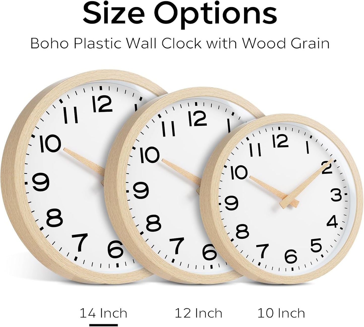 AKCISOT Wall Clock, Modern Small Wall Clocks Battery Operated 8 Inch, Silent Non-Ticking Analog Classic for Office, Home, Bathroom, Kitchen, Bedroom, School(Black)