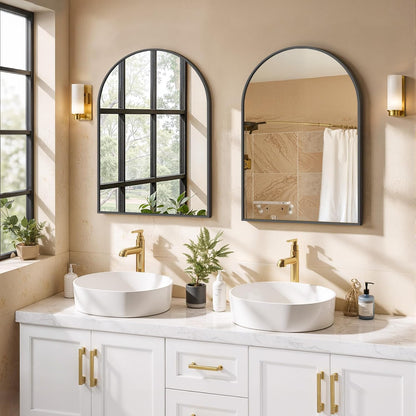 Round Wall Mirror 30 Inch Gold Vanity Mirror with Metal Frame, Modern Circle for Bathroom, Entryway, Bedroom, Living Room, Wall Mounted Decorative Mirrors
