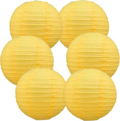 BEISHIDA 10Pcs White Paper Lanterns Decorative Chinese/Japanese Hanging Round Paper Lanterns Lamp for Birthday, Wedding, Christmas, Bridal, Home Decor, Party Decoration(Size of 4”, 6”, 8”, 10”)