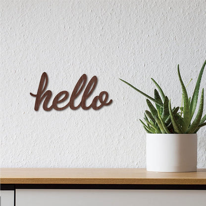 CREATCABIN Cutout Sign Family Letter Wooden Wall Art Decor Wood Word Sculpture Signs Rustic Farmhouse for Housewarming Home Front Door Entryway Wall Decoration, Brown, 11.9 x 5.5inch