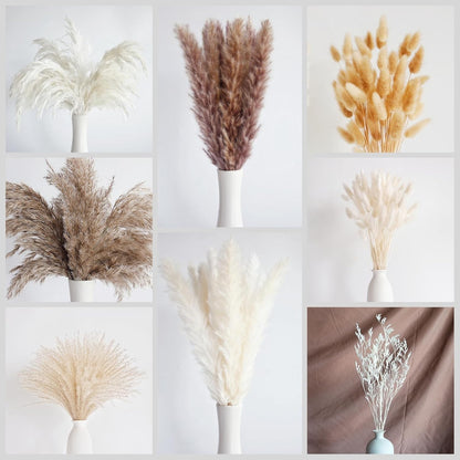 40" inch 10 Stems Pampas Grass Decor Tall, Pampas Grass Bouquet, Natural Dried Flowers for Wedding, Natural Home Decor, Wall Grass, Glam Decor