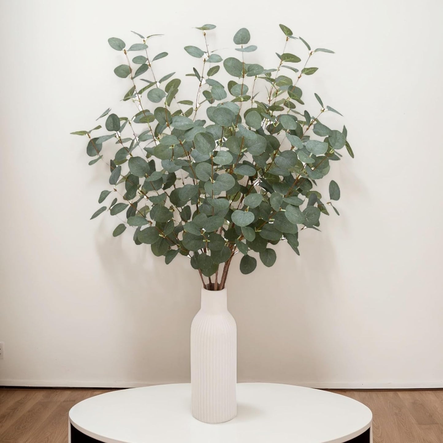6 Pcs 27" Eucalyptus Stems Greenery Stems Eucalyptus Leaf Spray in Green Silk Plastic Plants Floral Artificial Plants for Home Party Wedding Decoration