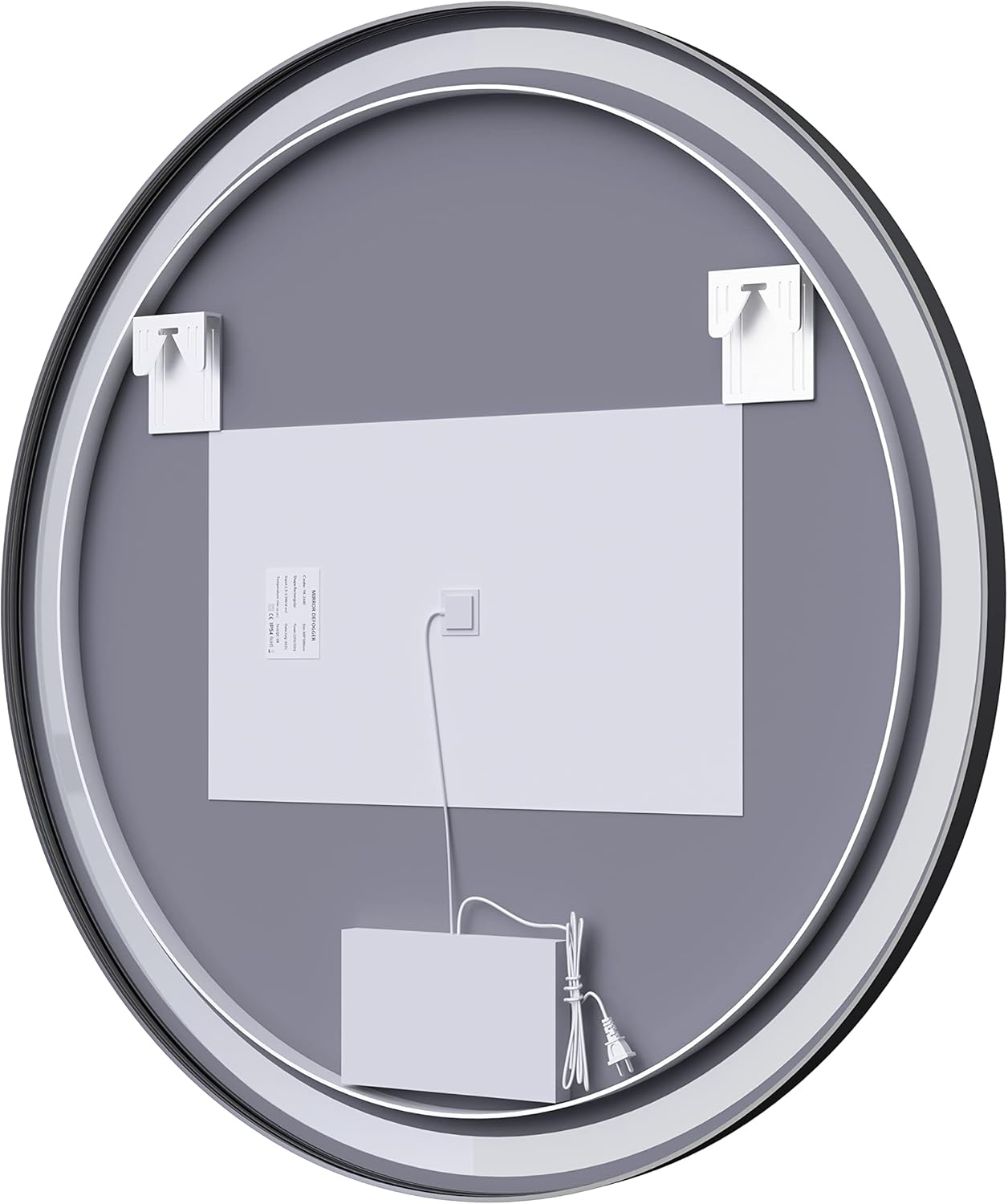 Itrue 12 Inch Small Round Decorative Wall Mirror, HD Silver-Coated Glass with Brushed Black Metal Frame, Minimalist Modern Accent Mirror for Vanity, Narrow Walls, Bathroom, Bedroom & Entryway