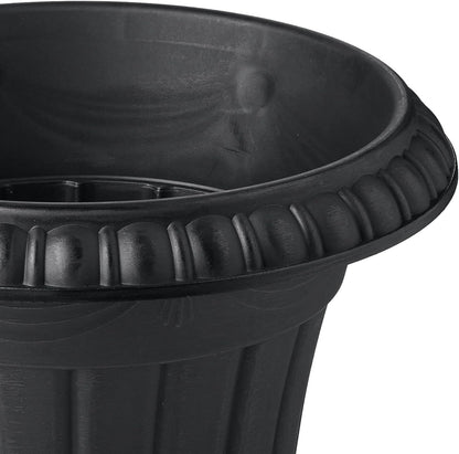 Arcadia Garden Products PL10CP Classic Traditional Plastic Urn Planter Indoor/Outdoor, 15" x 13", Brushed Copper