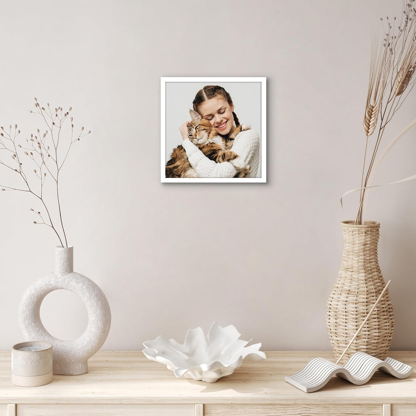 Americanflat 24x36 Poster Frame with Polished Plexiglass - Streamline Collection - Thin Border Picture Frame for Wall Display - Hanging Hardware Included - Black - Colors A
