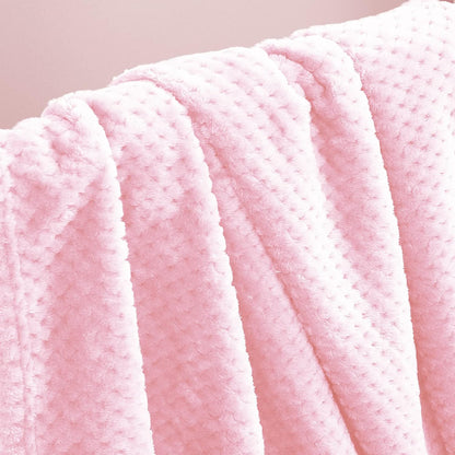 Exclusivo Mezcla Fleece Throw Blanket Extra Large, Super Soft and Warm Blankets for Couch, Sofa and Bed Waffle Textured, Cozy, Fuzzy and Lightweight (Slate Blue, 50x70 Inches)