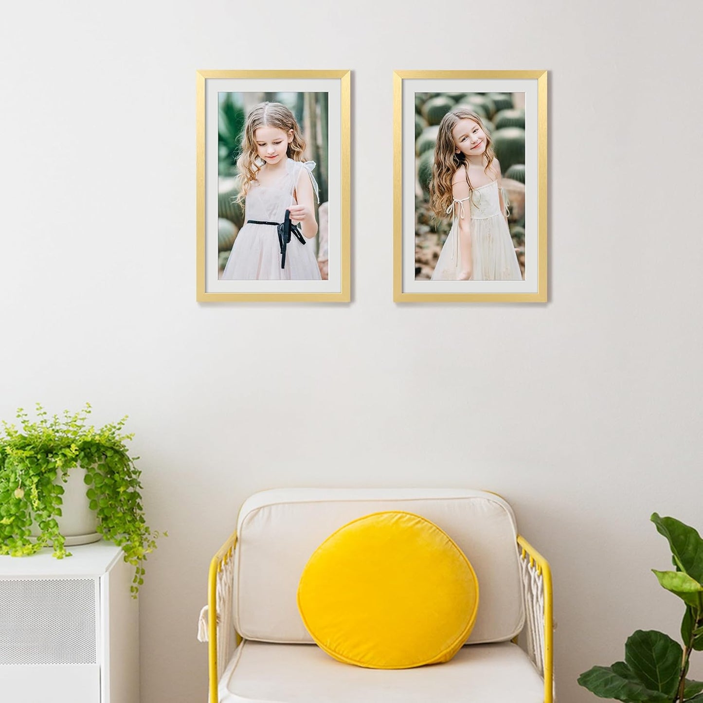 upsimples 8x10 Picture Frame, Display Pictures 5x7 with Mat or 8x10 Without Mat, Wall Hanging Photo Frame, Black, 1 Pack - Colors B