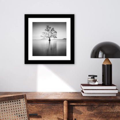 Americanflat 8x10 Picture Frame with Shatter-Resistant Glass - Use as 5x7 Frame with Mat or Display 8x10 Photo Without Mat - Signature Collection - Picture Frames for Tabletop and Wall Display - Black