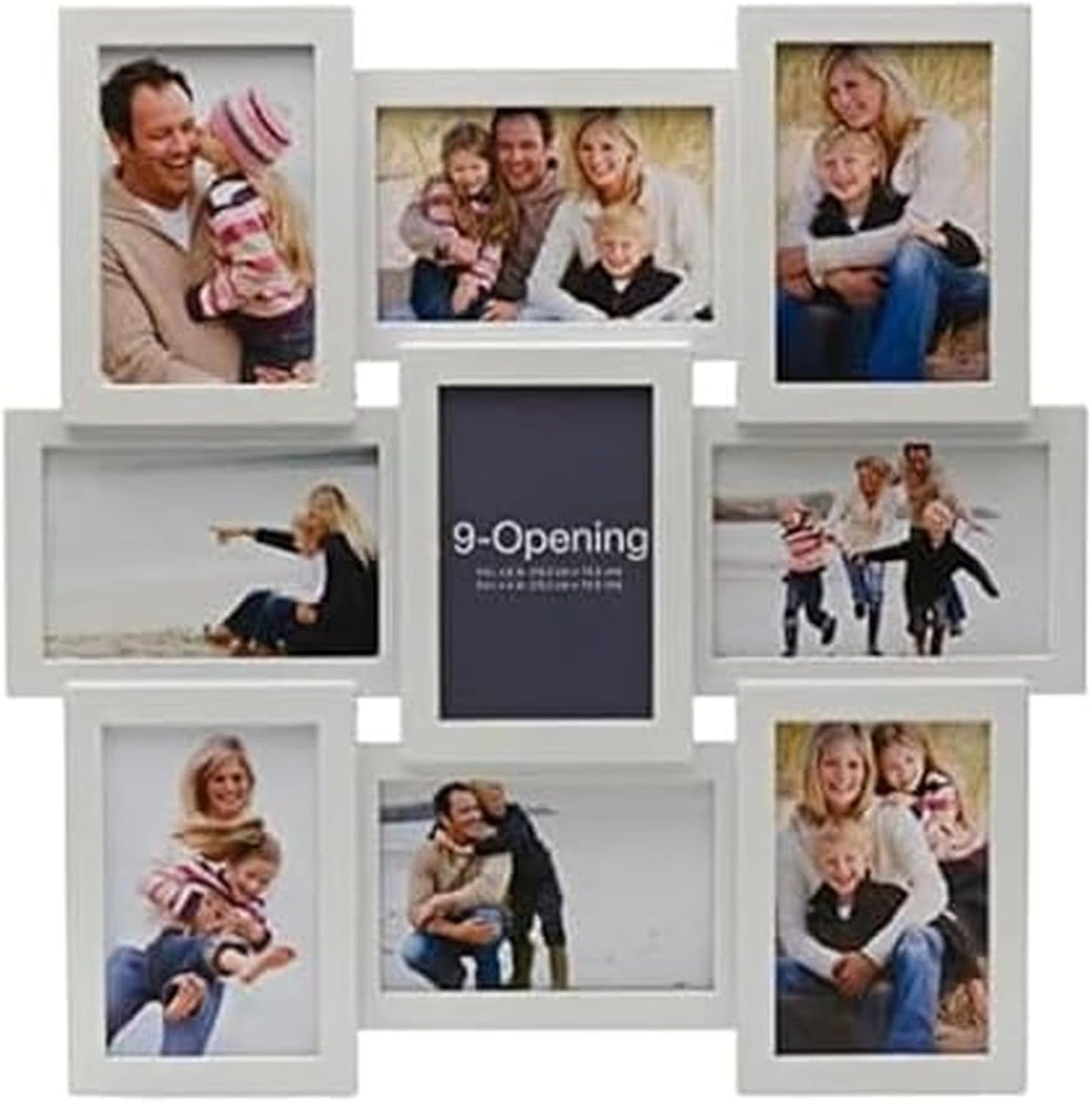 MELANNCO Collage Picture Frame for Wall, Holds 12 Photos - Six 4x6 and Six 6x4 Images, 18x23 Inch Black Plastic Frame, Hang Horizontal or Vertical, Gallery Wall Decor