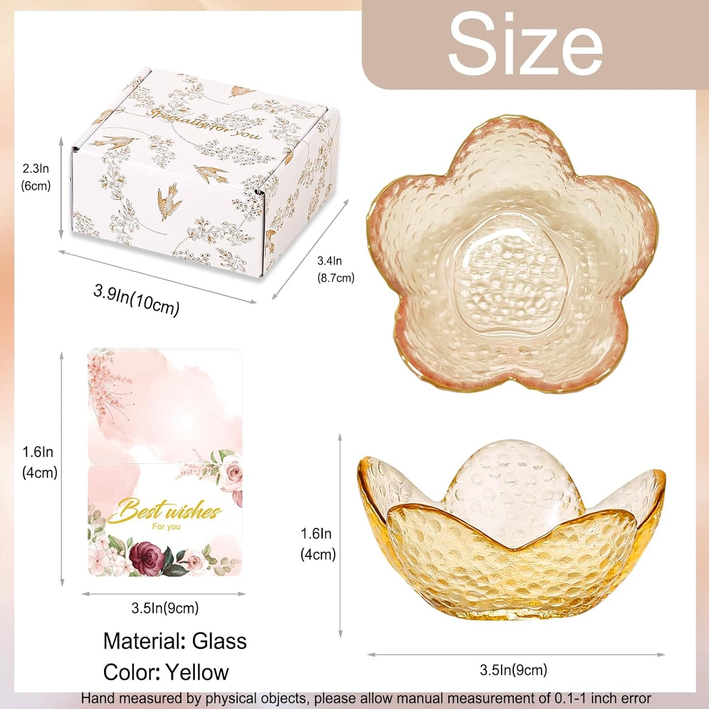 Purple Flower Jewelry Dish Glass Ring Holder Dish Jewelry Tray Cute Vanity Organizer Aesthetic Nightstand Bathroom Room Decor Trinket Dish Mothers Day Friendship Christmas Birthday Gifts for Women
