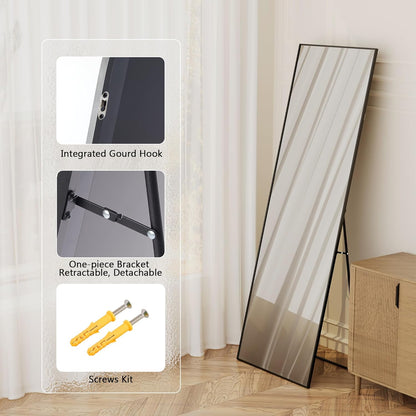 Simple Deluxe Arched Full Length Mirror, 71"x26"Large Floor Mirrors, for Wall Door Bedroom Bathroom Living Room (Gold)