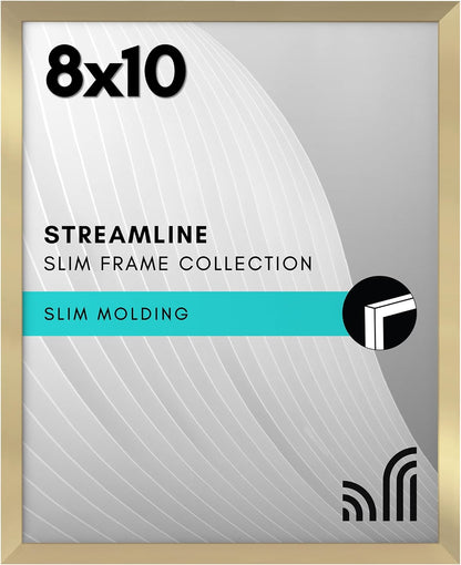 Americanflat 24x36 Poster Frame with Polished Plexiglass - Streamline Collection - Thin Border Picture Frame for Wall Display - Hanging Hardware Included - Black - Colors B