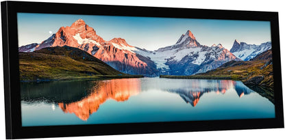 Americanflat 12x18 Poster Frame with Shatter-Resistant Glass - Signature Collection - Gallery-Style Frames Made of Engineered Wood - Photo Frame for Wall Display - Black - Colors B