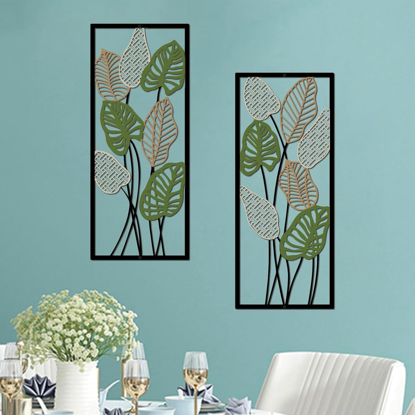ruelen Metal Scroll Wall Decor Rustic Iron Wall Medallion Small Traditional Metal Scroll Wall Art for Home Living Room Front Porch Above Door Hallway Entryway Decoration（(Separated into two pieces, assembly required)）