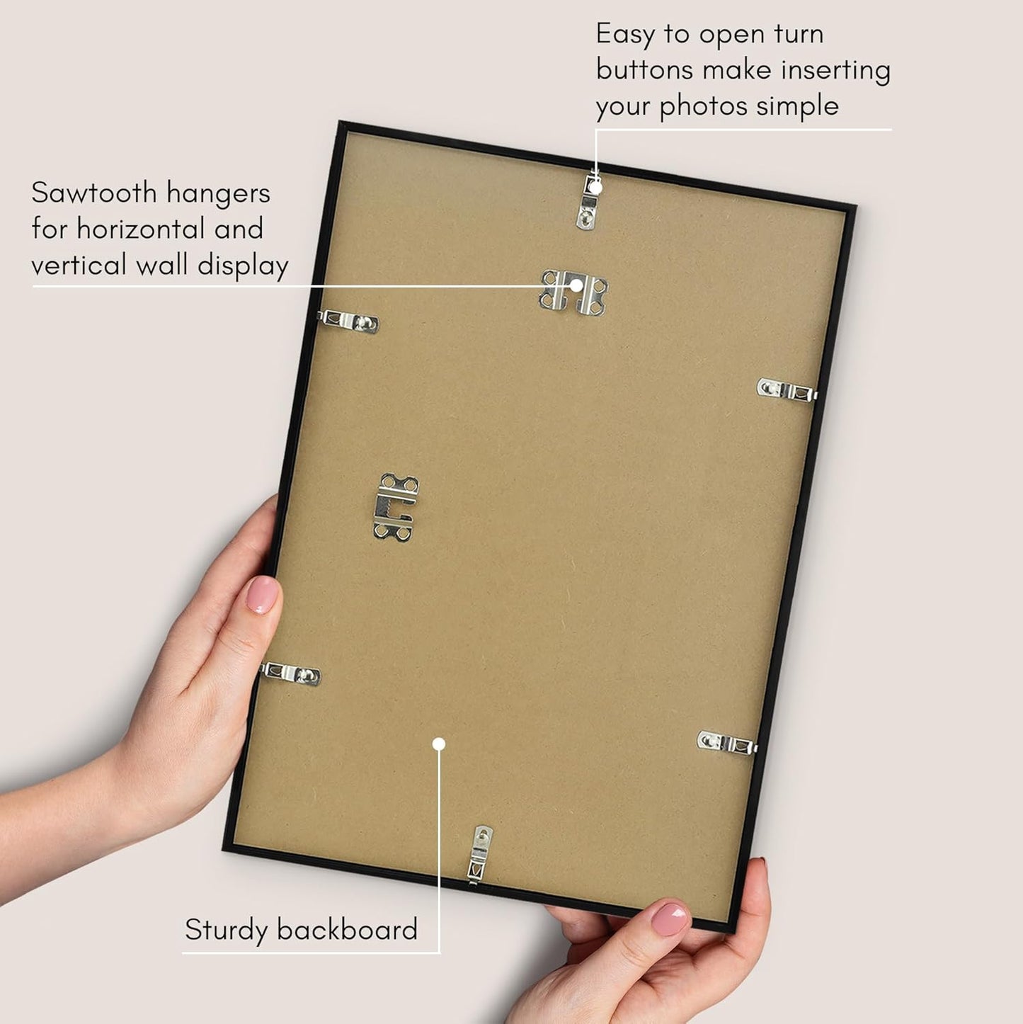 Americanflat 24x36 Poster Frame with Polished Plexiglass - Streamline Collection - Thin Border Picture Frame for Wall Display - Hanging Hardware Included - Black - Colors A