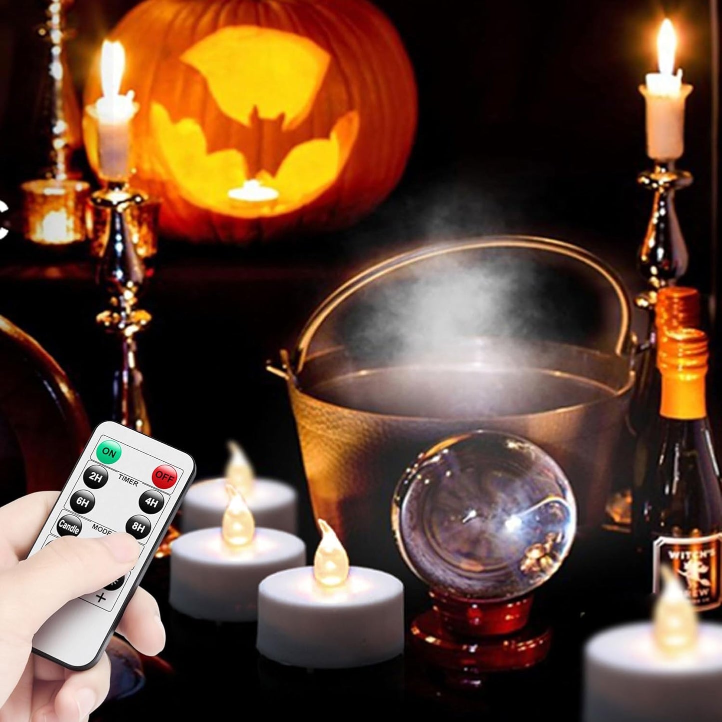 Battery Operated LED Tea Lights: 24PACK Flameless Votive Candles Lamp Realistic and Bright Flickering Holiday Gift Long Lasting 200Hours for Seasonal & Festival Celebration Warm White