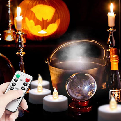 Battery Operated LED Tea Lights: 24PACK Flameless Votive Candles Lamp Realistic and Bright Flickering Holiday Gift Long Lasting 200Hours for Seasonal & Festival Celebration Warm White