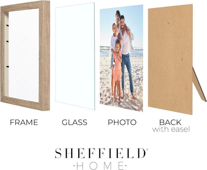 Sheffield Home 9 Piece Gallery Wall Frame Set, 11x14 in. matted to 8x10 in. (Matte Black)