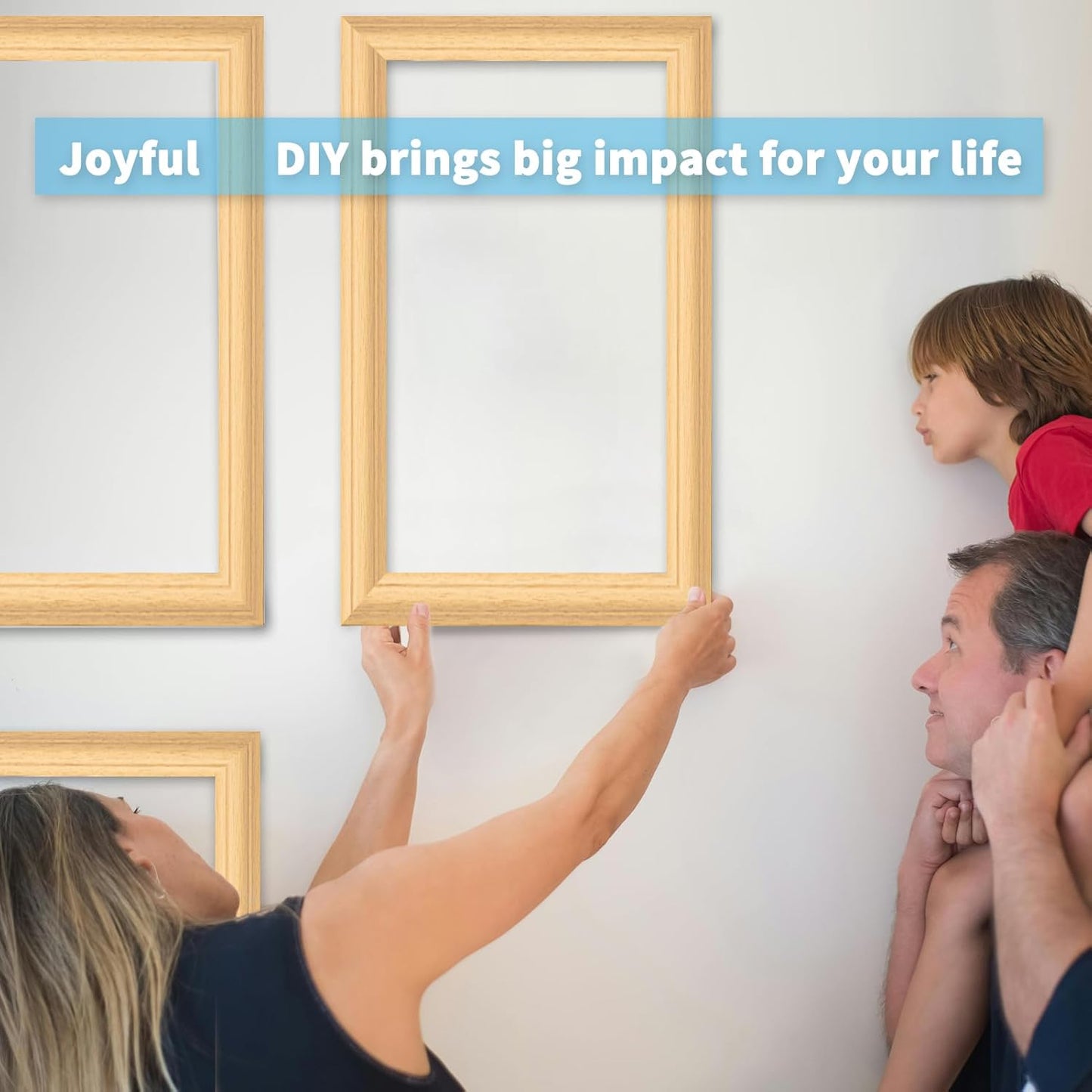 Art3d Pre-Cut Wall Molding Set of 6 pcs, Ready-to-Assemble Wainscoting Panels for Interior Wall Décor Living Room Bedroom Accent Wall - Installed with Glue, 3 Top 3 Bottom