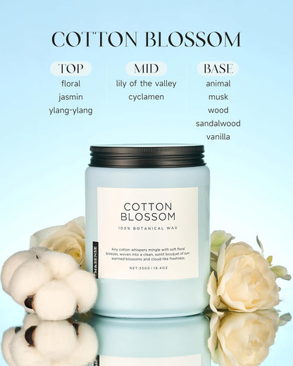 M&SENSE Eucalyptus & Mint Scented Jar Candle, Large 19.4oz Natural Soy Wax, 110-Hour Long Lasting Non-Toxic Clean Burning, Fresh Smelling Home Aromatherapy for Spa Stress Relief, Gifts for Men Women