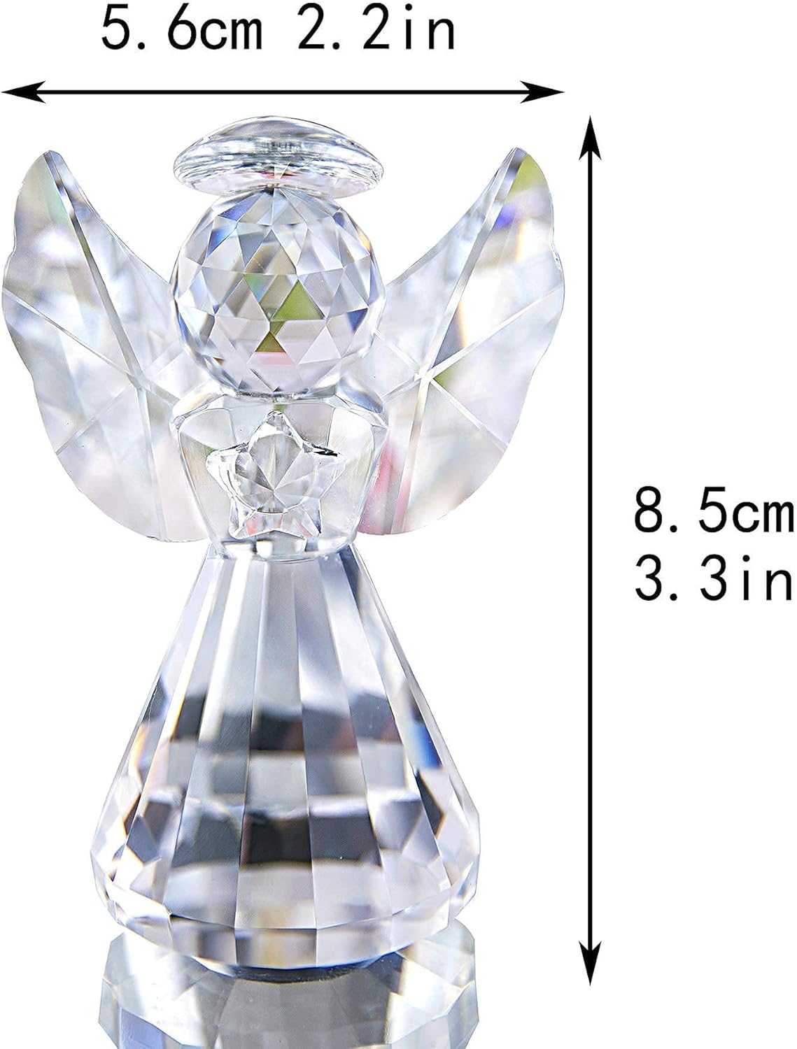 HDCRYSTALGIFTS 3.3'' Crystal Bird Figurine Collectible Art Glass Animal Figurines Table Home Decor Paperweight Valentine’s Day for Women