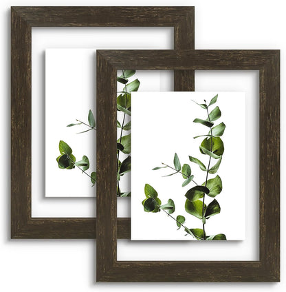 Golden State Art, 11X14 Floating Picture Frame, Black Wood Frame Display Any Size Photo Up To 11X14, Pressed Flower Frames with Hanging Hardware - Horizontal And Vertical Formats for Wall