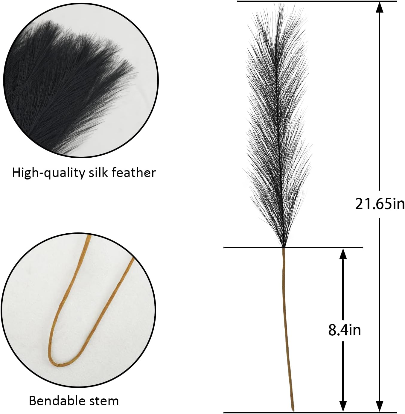 obbsie 50pcs Pink Faux Pampas Grass Decor, 21.6" Short Artificial Floral Branches Vase Filler Flower Arrangement for Home Wedding Boho Outdoor Decor