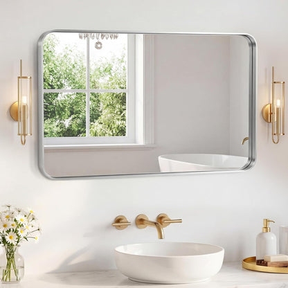 NEWBULIG Gold Round Wall Mirror 36 Inch, Bathroom Mirrors for Over Sink, Wall Decor for Bathroom, Entryway, Bedroom, Vanity