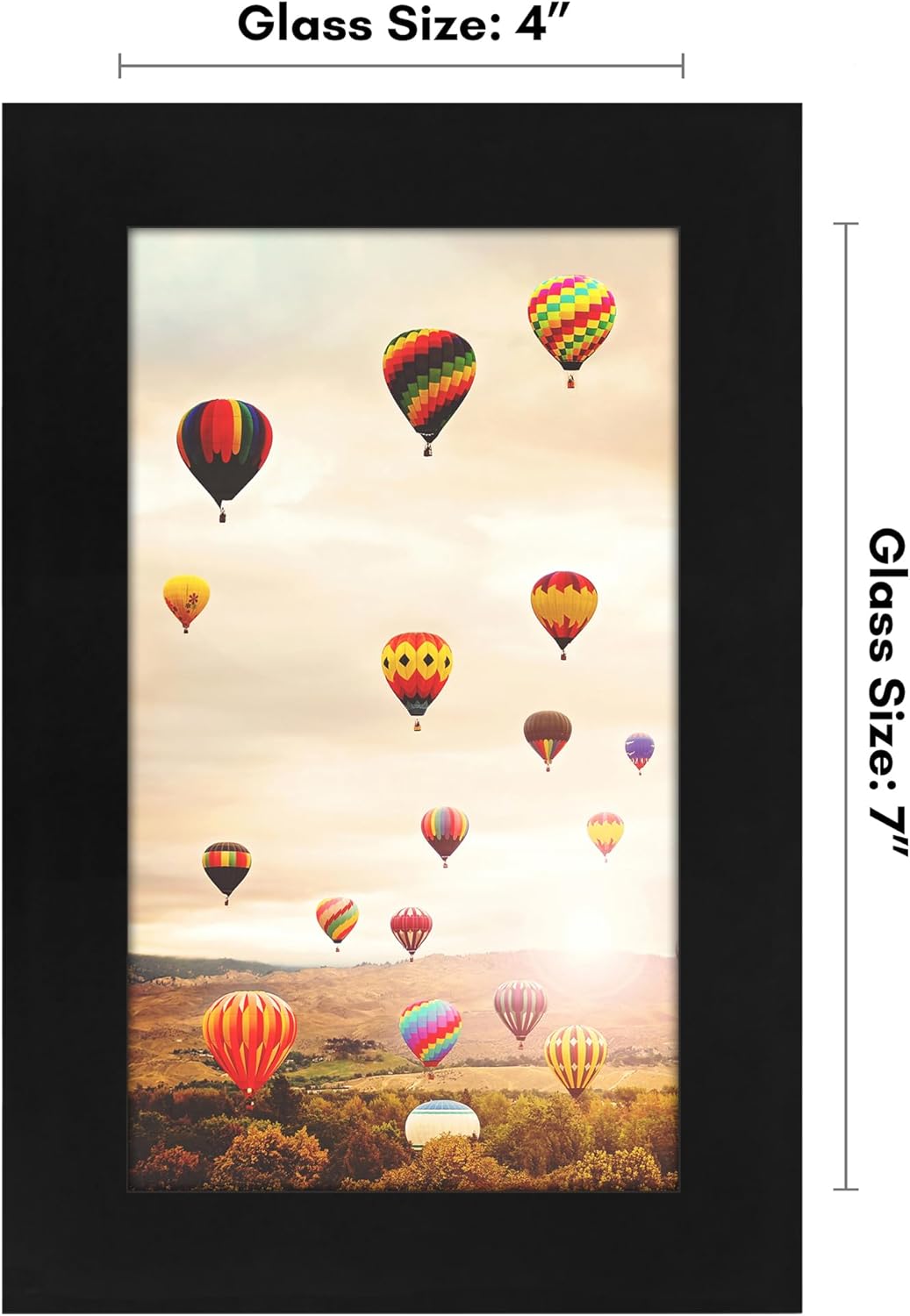 Americanflat 12x18 Poster Frame with Shatter-Resistant Glass - Signature Collection - Gallery-Style Frames Made of Engineered Wood - Photo Frame for Wall Display - Black - Colors A