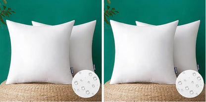 MIULEE Pack of 2 12x20 Inch Outdoor Pillow Inserts Waterproof Decorative Throw Pillow Insert, Rectangle Lumbar Garden Pillow Form for Patio Sofa Couch