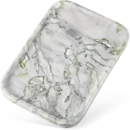Marble Vanity Tray for Dresser Organizer, Travertine Bathroom Tray Countertop, Beige Decorative Serving Trays, Kitchen Sink Storage, Jewelry & Perfume Holder(Travertino Romano)