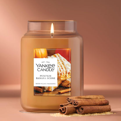 Yankee Candle Sugared Cinnamon Apple, Scented Candle, 22oz Large Jar with up to 150 Hour Burn Time, Giftable